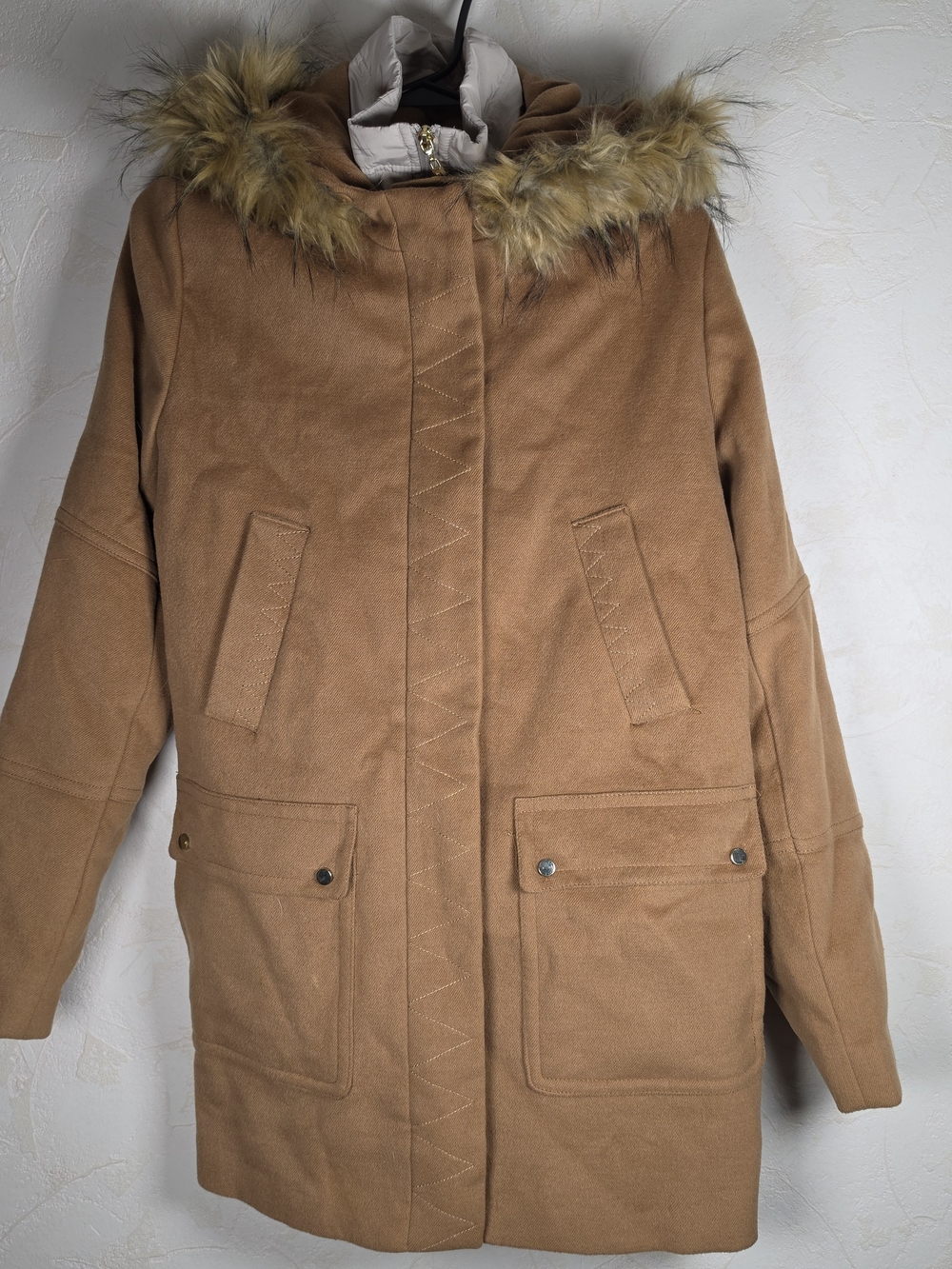 Winter Parka By ELLENTRACY Faux Fur Hood Brown Long Coat Coze Winter Coat Medium